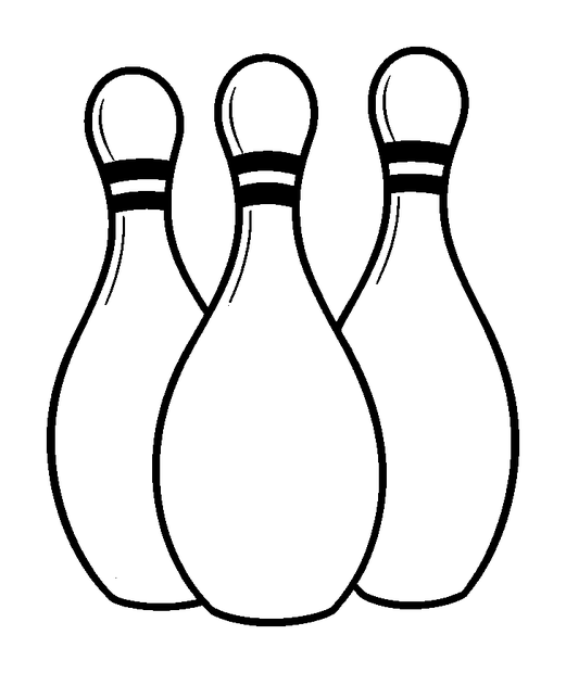 Bowling Pins colouring page — free printable for kids