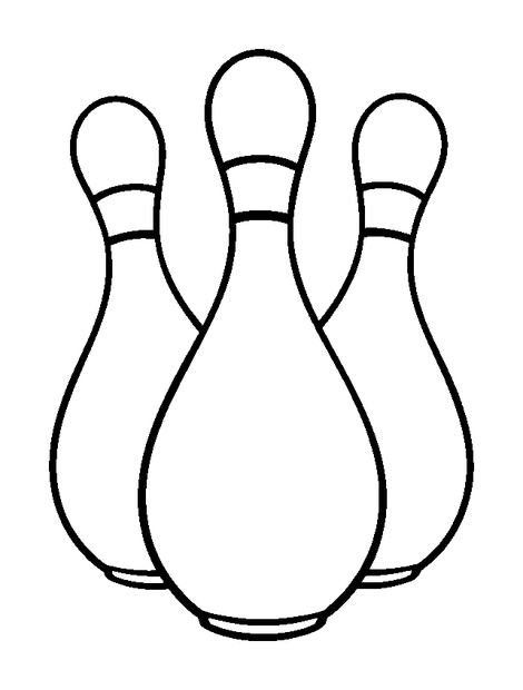 Bowling Pins colouring page — free printable for kids