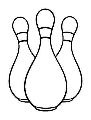 Bowling Pins Colouring Page (Kids, Standard)