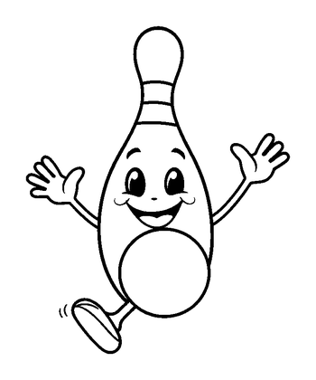 Bowling Colouring Page (Kids, Bold & Easy)