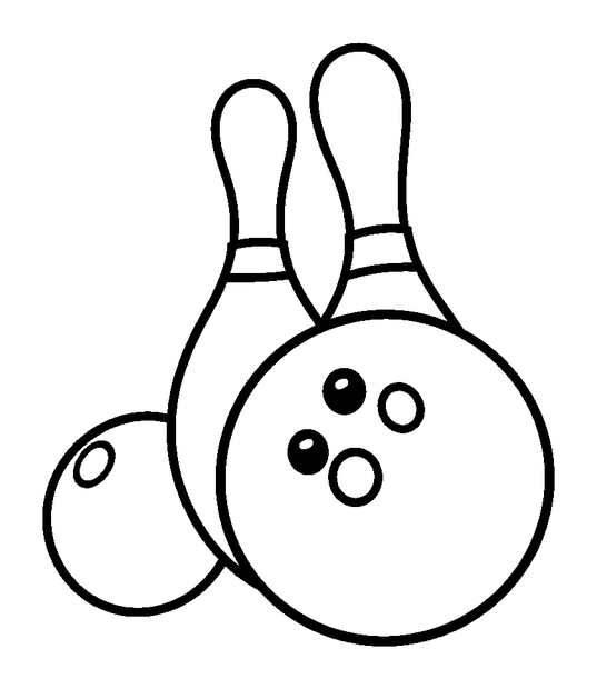 Bowling colouring page — free printable for kids