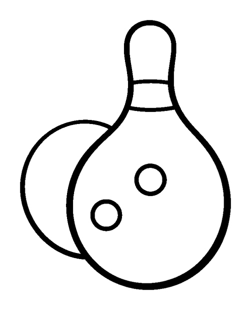 Bowling colouring page — free printable for kids