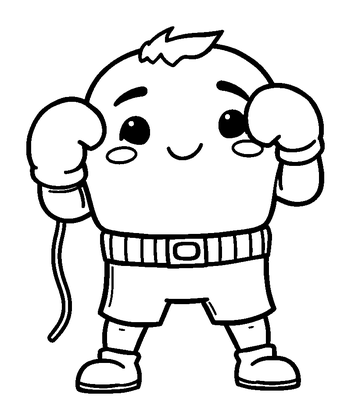 Boxing Colouring Page (Kids, Standard)