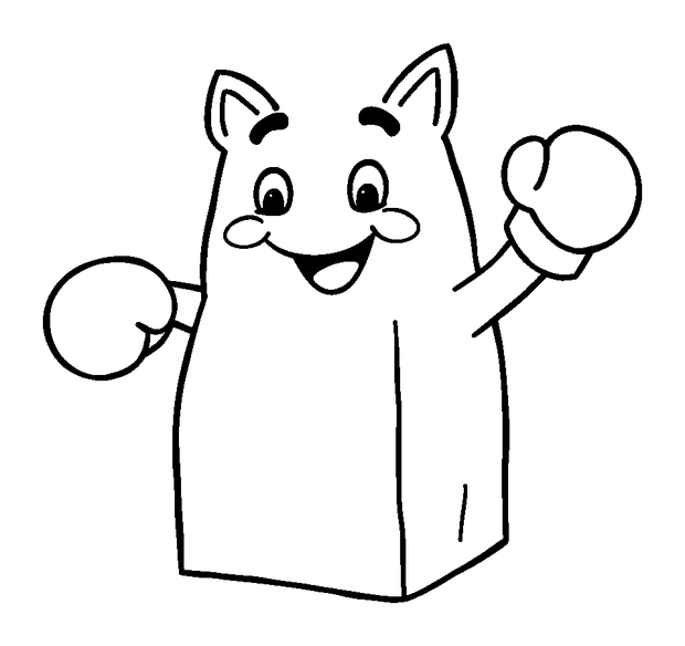 Boxing colouring page — free printable for toddlers