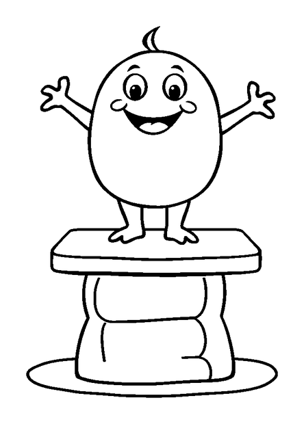 Diving Board colouring page — free printable for toddlers