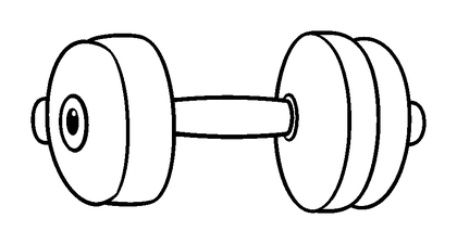 Dumbbell Colouring Page (Kids, Standard)