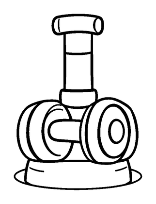 Dumbbell Colouring Page (Toddler, Bold & Easy)