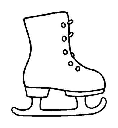 Figure Skate Colouring Page (Kids, Standard)