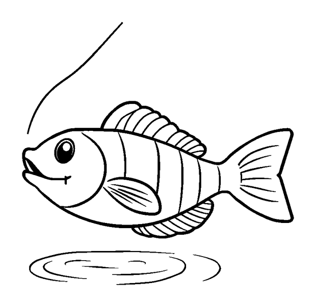Fishing colouring page — free printable for kids