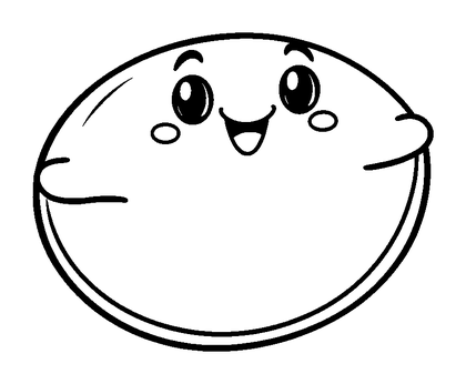 Flying Disc Colouring Page (Kids, Standard)