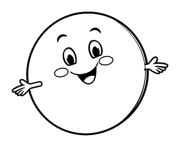 Flying Disc colouring page — free printable for toddlers