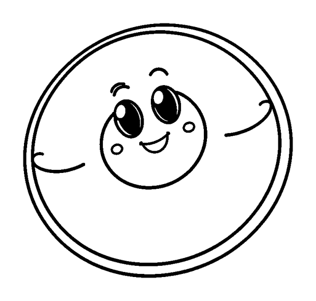 Flying Disc colouring page — free printable for toddlers