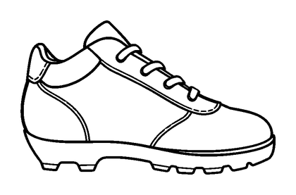 Football Boot Colouring Page (Kids, Bold & Easy)