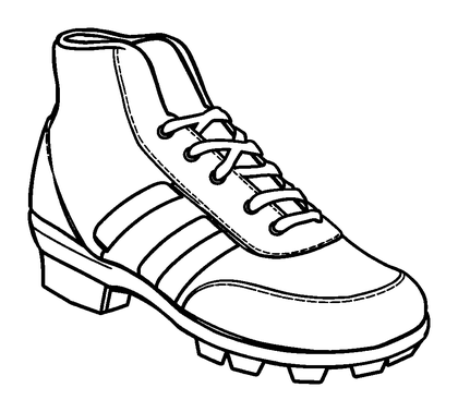 Football Boot Colouring Page (Toddler, Bold & Easy)
