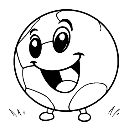 Football Colouring Page (Kids, Standard)