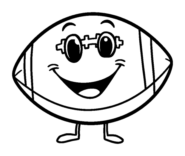 Football colouring page — free printable for toddlers