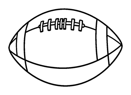Football Colouring Page (Toddler, Bold & Easy)
