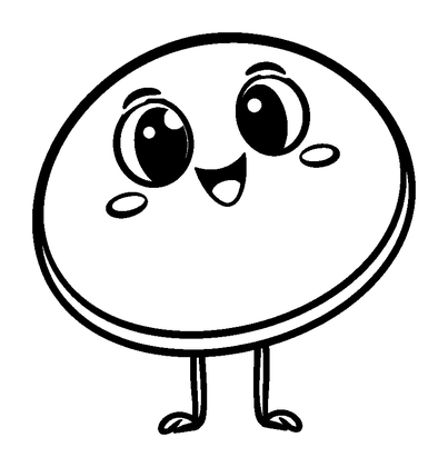 Frisbee Colouring Page (Kids, Bold & Easy)