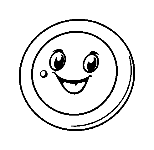 Frisbee colouring page — free printable for kids