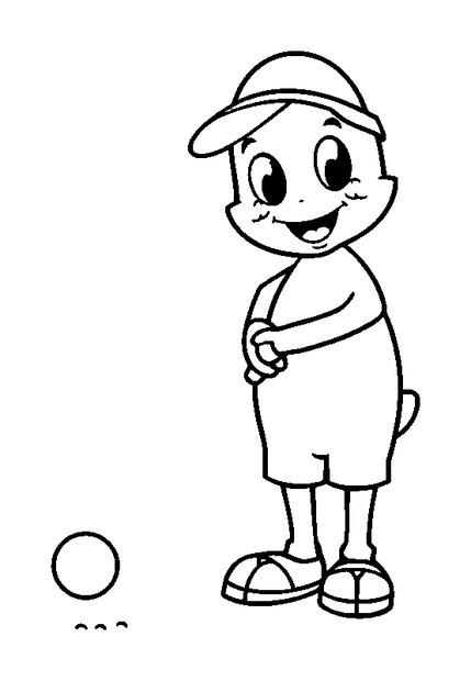 Golf colouring page — free printable for kids