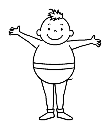 Gymnastics Colouring Page (Toddler, Bold & Easy)