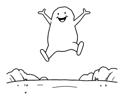 High Jump Colouring Page (Toddler, Bold & Easy)