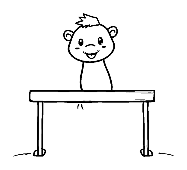 Hurdles colouring page — free printable for kids
