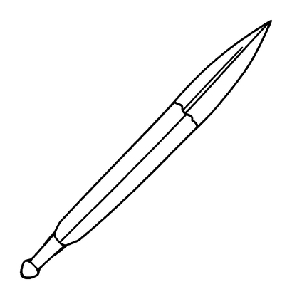 Javelin Colouring Page (Kids, Bold & Easy)