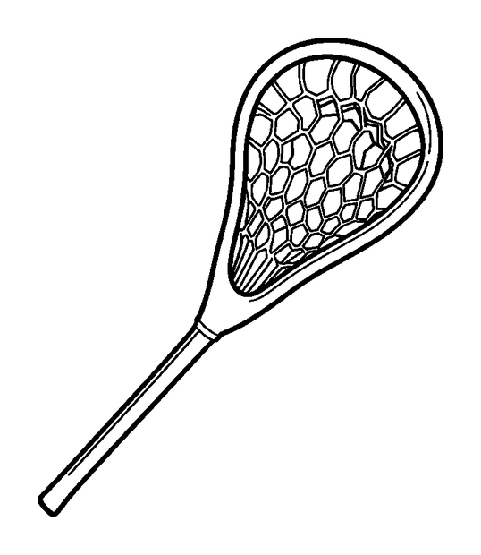 Lacrosse colouring page — free printable for kids