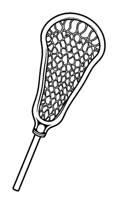 Lacrosse Colouring Page (Toddler, Bold & Easy)