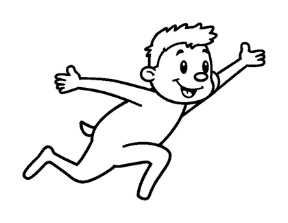 Long Jump Colouring Page (Kids, Bold & Easy)