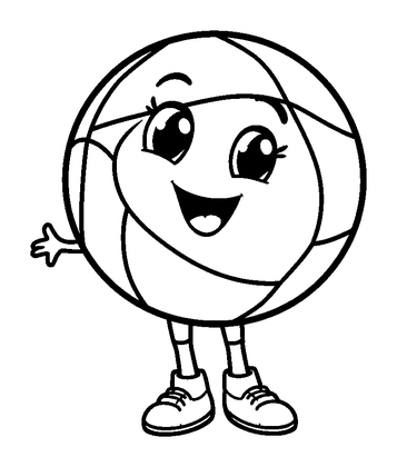 Netball Colouring Page (Kids, Standard)