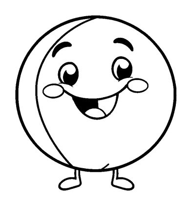 Netball Colouring Page (Toddler, Bold & Easy)
