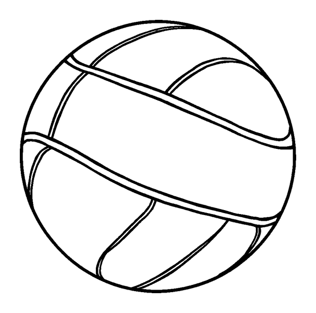 Netball colouring page — free printable for toddlers