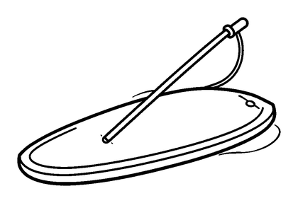 Paddleboard Colouring Page (Kids, Bold & Easy)