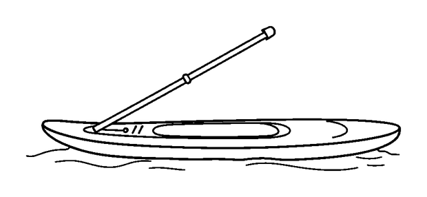 Paddleboard colouring page — free printable for kids