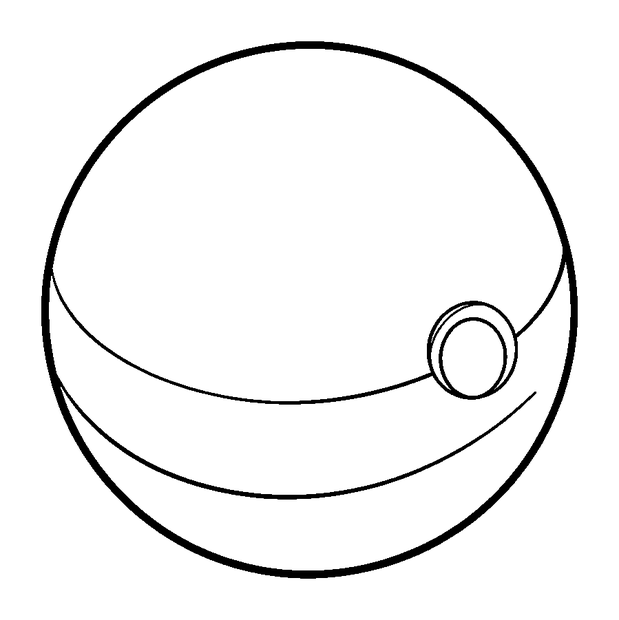 Pilates Ball colouring page — free printable for kids