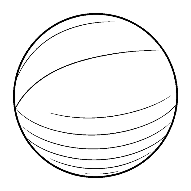 Pilates Ball colouring page — free printable for toddlers