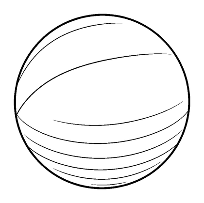 Pilates Ball Colouring Page (Toddler, Bold & Easy)