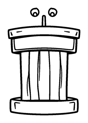 Podium Colouring Page (Kids, Bold & Easy)