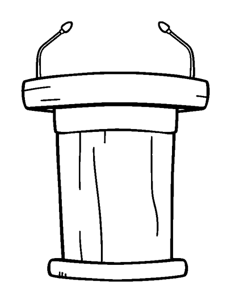 Podium colouring page — free printable for kids