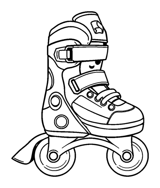 Rollerblade colouring page — free printable for kids