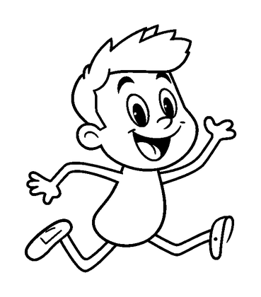 Running Colouring Page (Kids, Standard)