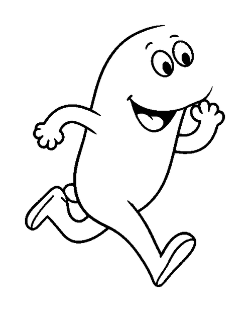 Running colouring page — free printable for toddlers