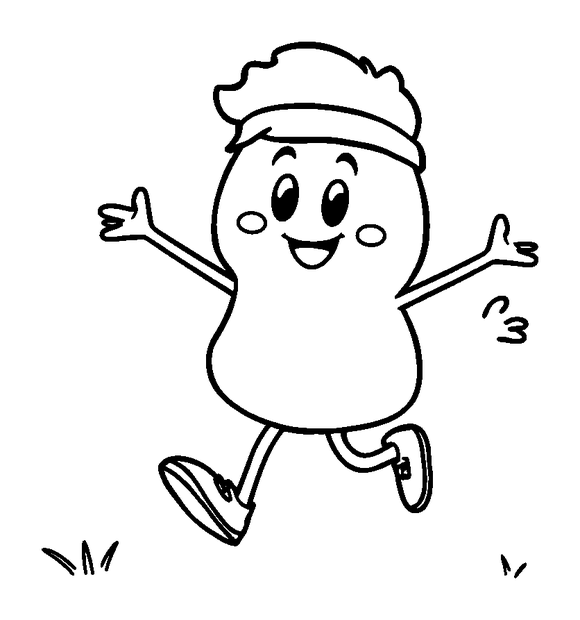 Skipping colouring page — free printable for kids