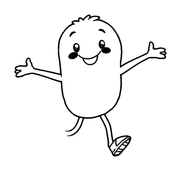 Skipping colouring page — free printable for kids