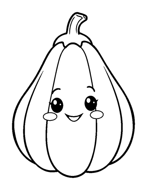 Squash colouring page — free printable for kids