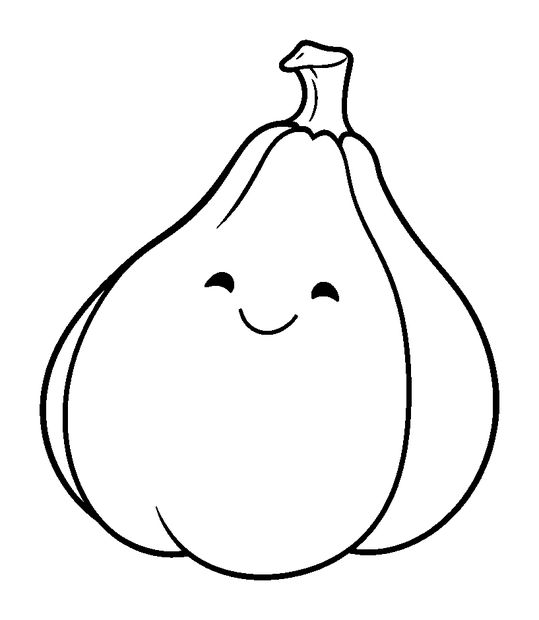 Squash colouring page — free printable for toddlers