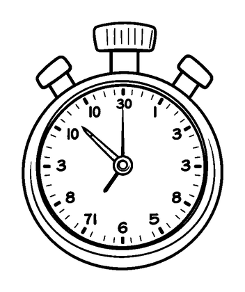 Stopwatch Colouring Page (Kids, Standard)