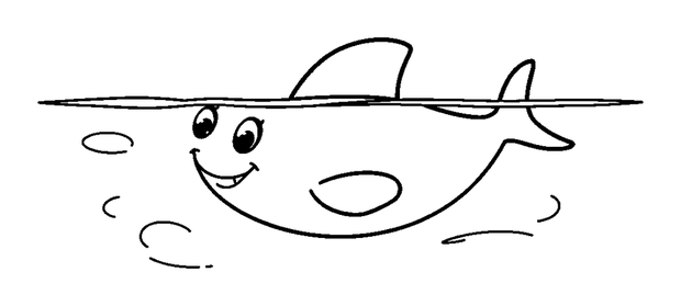 Swimming colouring page — free printable for toddlers